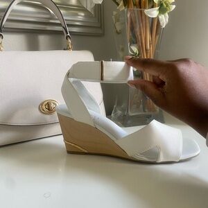 FRANCO SARTO White Wedged Shoe/Sandal 🤍
